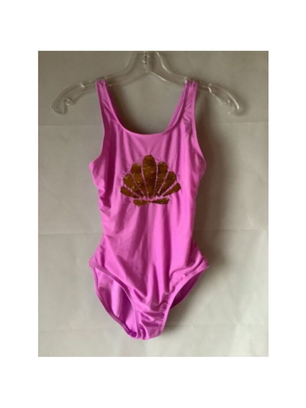 **Cat and Jack** Girls One Piece Seashell Purple Swimsuit NWT XS & L